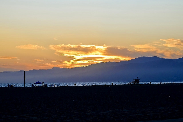 Sunset on Venice Beach, Los Angeles